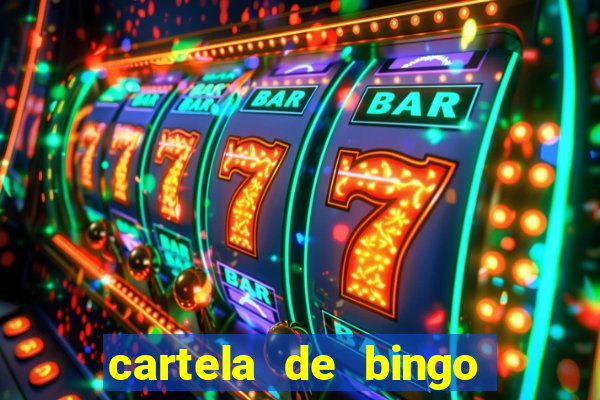 cartela de bingo pra imprimir